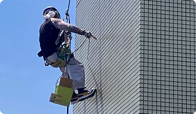 ロープアクセスによる徹底調査